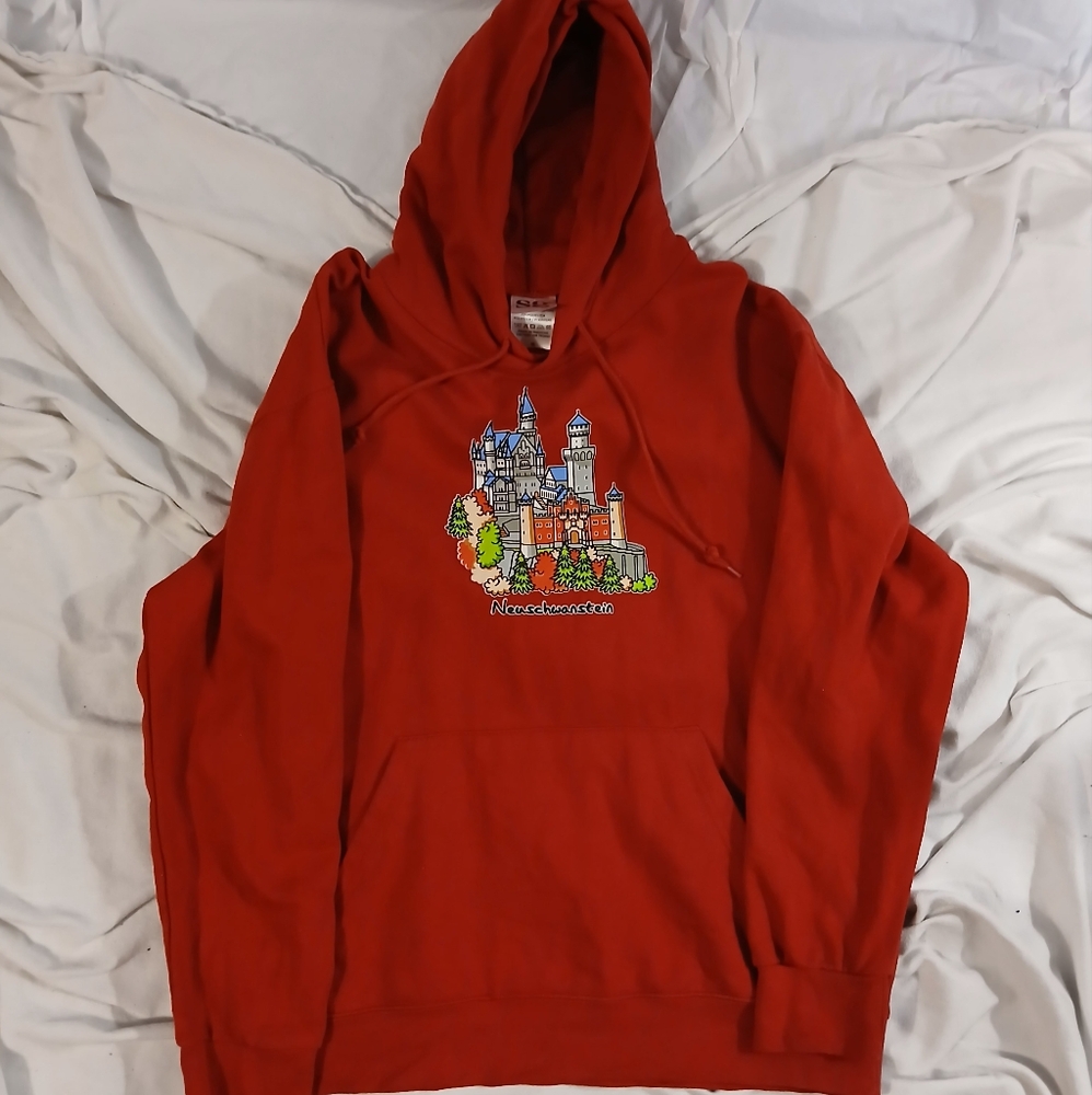 SG Red Hoodie with Castle Graphic